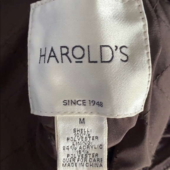 HAROLD’S REVERSIBLE FAUX 2-IN-1 BROWN VEST SIZE M - Picture 9 of 9